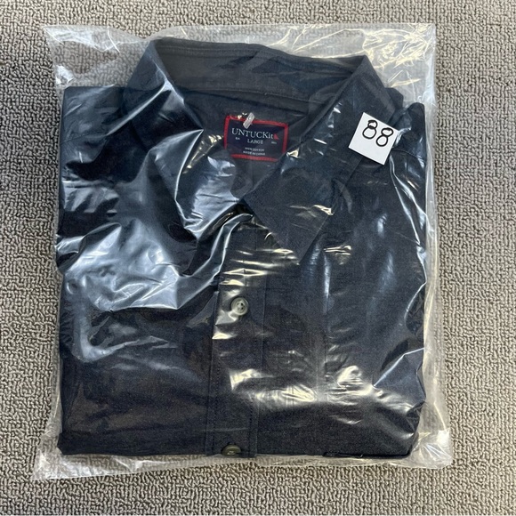 UNTUCKit Shirt Adult Large Gray Button Up Casablanca Business Casual Men - Picture 12 of 12